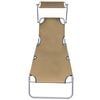 vidaXL Sunlounger Taupe