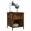 vidaXL Bedside Cabinet Set of 2 Smoked oak Engineered wood, iron