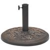 vidaXL Parasol Base Bronze Resin, Steel Standard Decorative Inlays