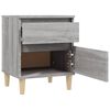 vidaXL Bedside Cabinet Grey Sonoma Engineered wood, solid eucalyptus wood