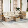 vidaXL Garden Sofa Set Beige