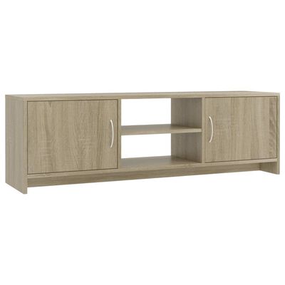 vidaXL TV Stand Sonoma Oak 47.2"x11.8"x14.8" Engineered Wood