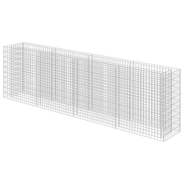 vidaXL Gabion Raised Bed Silver Galvanized Steel Large