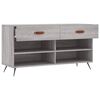 vidaXL Shoe Bench Grey Sonoma Engineered wood, Iron Medium Shoe Bench