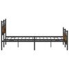 vidaXL Bed Frame Smoked Oak Steel, engineered wood Super King Bed Frame
