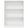 vidaXL Bookcase White Engineered wood Medium Bookcase Rectangular