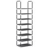 vidaXL Shoe Rack Black Non-Woven Fabric, Powder-Coated Steel, Plastic Tall