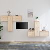 vidaXL TV Cabinet Set of 6 Natural wood Solid pinewood