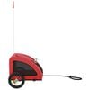 vidaXL Pet Bike Trailer Red Oxford fabric, Iron, PVC Small Durable