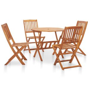 vidaXL Outdoor Dining Set Natural wood finish Solid Acacia wood Medium