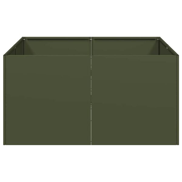 vidaXL Planter Olive Green Cold-Rolled Steel Large Decorative Inlays