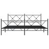 vidaXL Bed Frame Black Steel Super King Bed Frame Rectangular