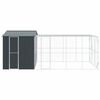 vidaXL Bird Cage with Storage Anthracite 250.00 x 119.69 x 97.24 in