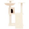 vidaXL Cat Tree Cream Engineered wood Medium Durable Cat Tree