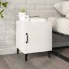 vidaXL Bedside Cabinet Set of 2 High gloss white Engineered wood, metal