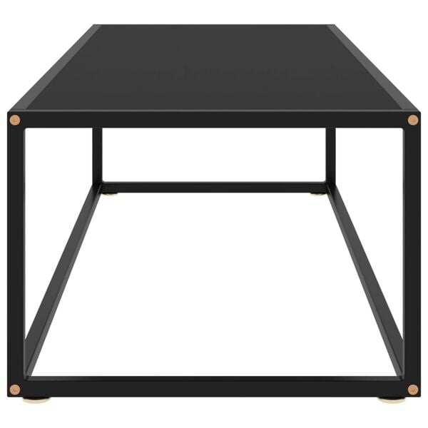 vidaXL Coffee Table Black Tempered glass Medium Durable Coffee Table