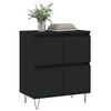 vidaXL Sideboard Black Engineered wood, Iron Medium Sideboard