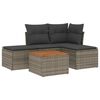 vidaXL Garden Sofa Set Grey PE rattan Standard Modular Garden Sofa Set