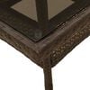 vidaXL Garden Table Brown PE Rattan Medium UV-resistant materials