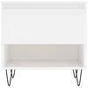 vidaXL Coffee Table Set of 2 High gloss white Engineered wood, metal