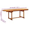 vidaXL Garden Table Brown Solid acacia wood Large Extendable