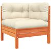 vidaXL Garden Sofa Set Wax brown Solid pine wood Large Breathable Design
