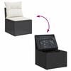 vidaXL Garden Sofa Set Black, Cream White