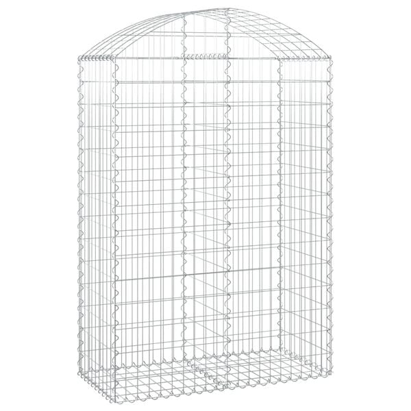 vidaXL Gabion Basket Silver Galvanized iron 39.4 x 19.7 x 63.0 in