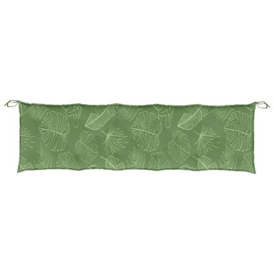 vidaXL Garden Bench Cushion Leaf Pattern 70.9"x19.7"x2.8" Oxford Fabric