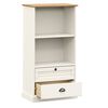vidaXL Bookcase White Solid pine wood, engineered wood, metal Tall