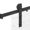 vidaXL Sliding Door Hardware Kit 78.7 " Steel Black
