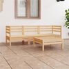 vidaXL Garden Lounge Set Natural Wood Solid Pine Wood Standard Modular