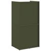 vidaXL Firewood Rack Olive Green 15.7x11.8x31.5" Cold-rolled steel