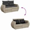 vidaXL Garden Sofa Set Light grey