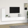 vidaXL TV Cabinet Set Set of 3 White Engineered wood Standard