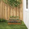vidaXL Garden Planter Rusty 35.43 x 35.43 x 13.78 in Weathering Steel