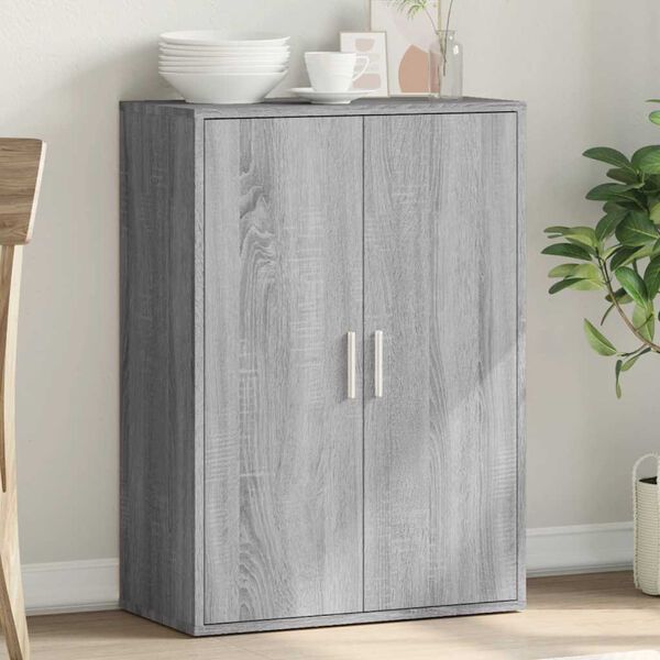 vidaXL Sideboard Grey Sonoma Engineered Wood Compact Sideboard