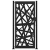 vidaXL Garden Gate Black 39.4x78.7" Steel Light Design