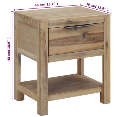 vidaXL Nightstands with Drawers 2 pcs 15.7"x11.8"x18.9" Solid Acacia Wood