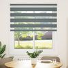 vidaXL Zebra Blind Dark grey 100% Polyester, Aluminum top rail