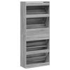 vidaXL Shoe Cabinet Gray Sonoma Engineered wood 31.5 x 13.4 x 73.8 in