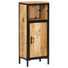 vidaXL Bathroom Cabinet Natural wood with black accents