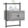 vidaXL Nightstand Set of 2 Grey Sonoma Engineered Wood Small