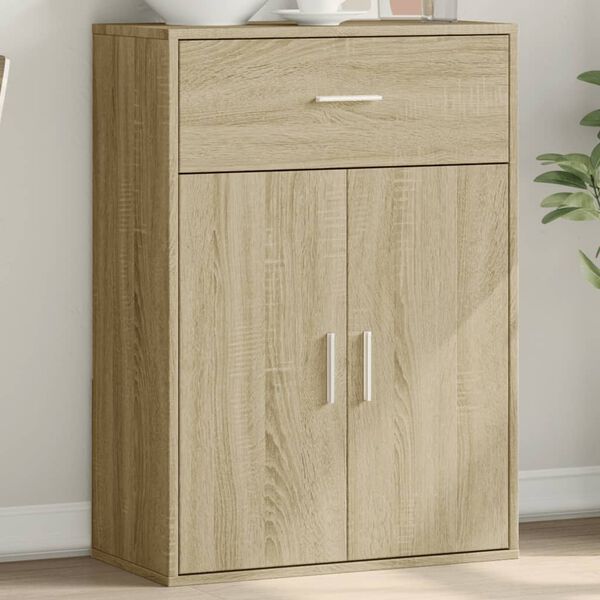 vidaXL Sideboard Sonoma Oak 23.6"x11.8"x33.1" Engineered Wood
