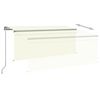 vidaXL Manual Retractable Awning with Blind&LED 9.8'x8.2' Cream