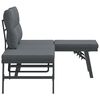vidaXL Garden Bench Set of 2 Black, Anthracite