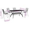 vidaXL Garden Dining Set Bronze Cast Aluminum Medium Ergonomic