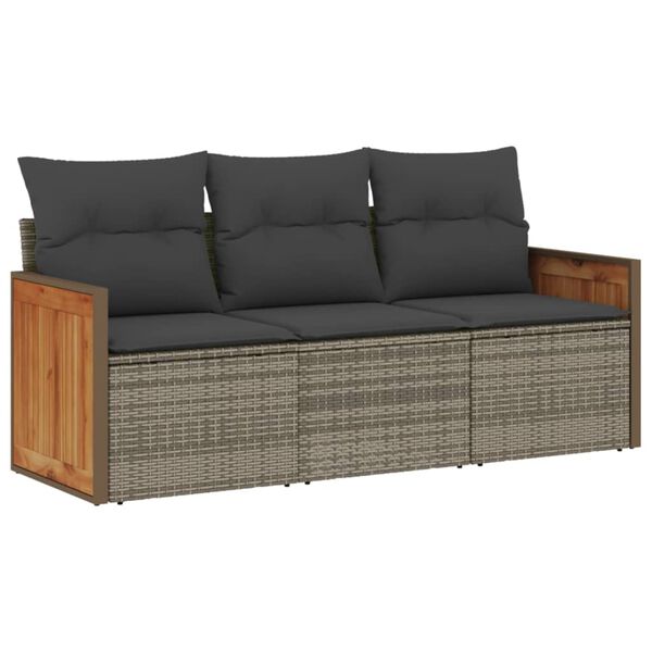 vidaXL Garden Sofa Set Grey, Dark Grey