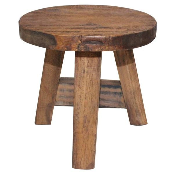 vidaXL Stool Varies Solid mahogany wood Compact Durable Stool Round