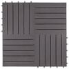 vidaXL Decking Tiles 10 pcs Gray Wash 11.8"x11.8" Solid Acacia Wood